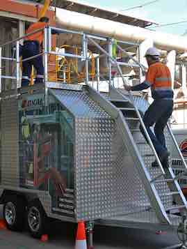 On-site safety training trailer