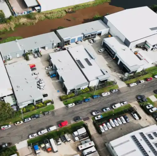 Aerial view of Zokal Safety facility